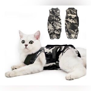 NEW DOTON Cat Recovery Suit Camouflage Surgical Onesie Post Surgery Medium